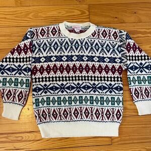 Vintage Carriage Court Classics Fair Isle Sweater Womens Medium Mens XS